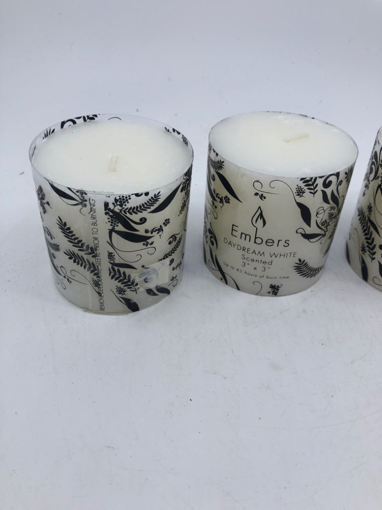 3 SHORT PILLAR CANDLE.