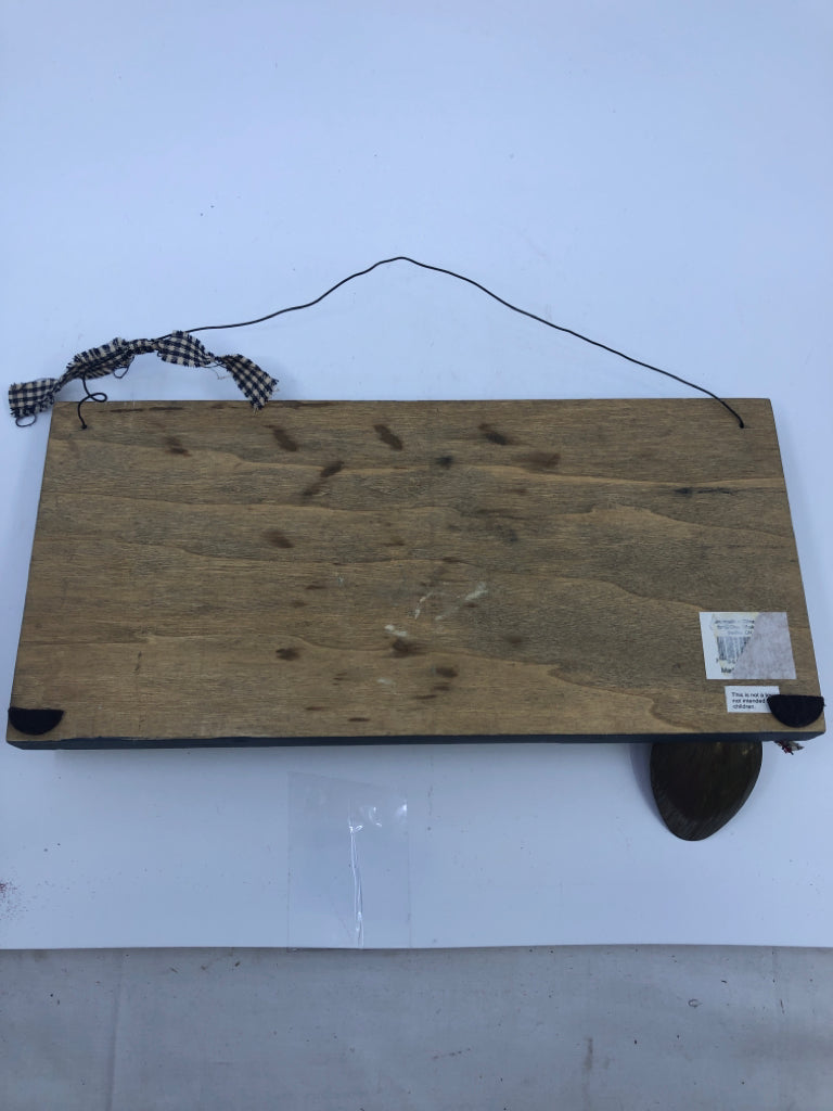 GRANDMAS KITCHEN RUSTIC DECOR WOOD WALL HANGING.