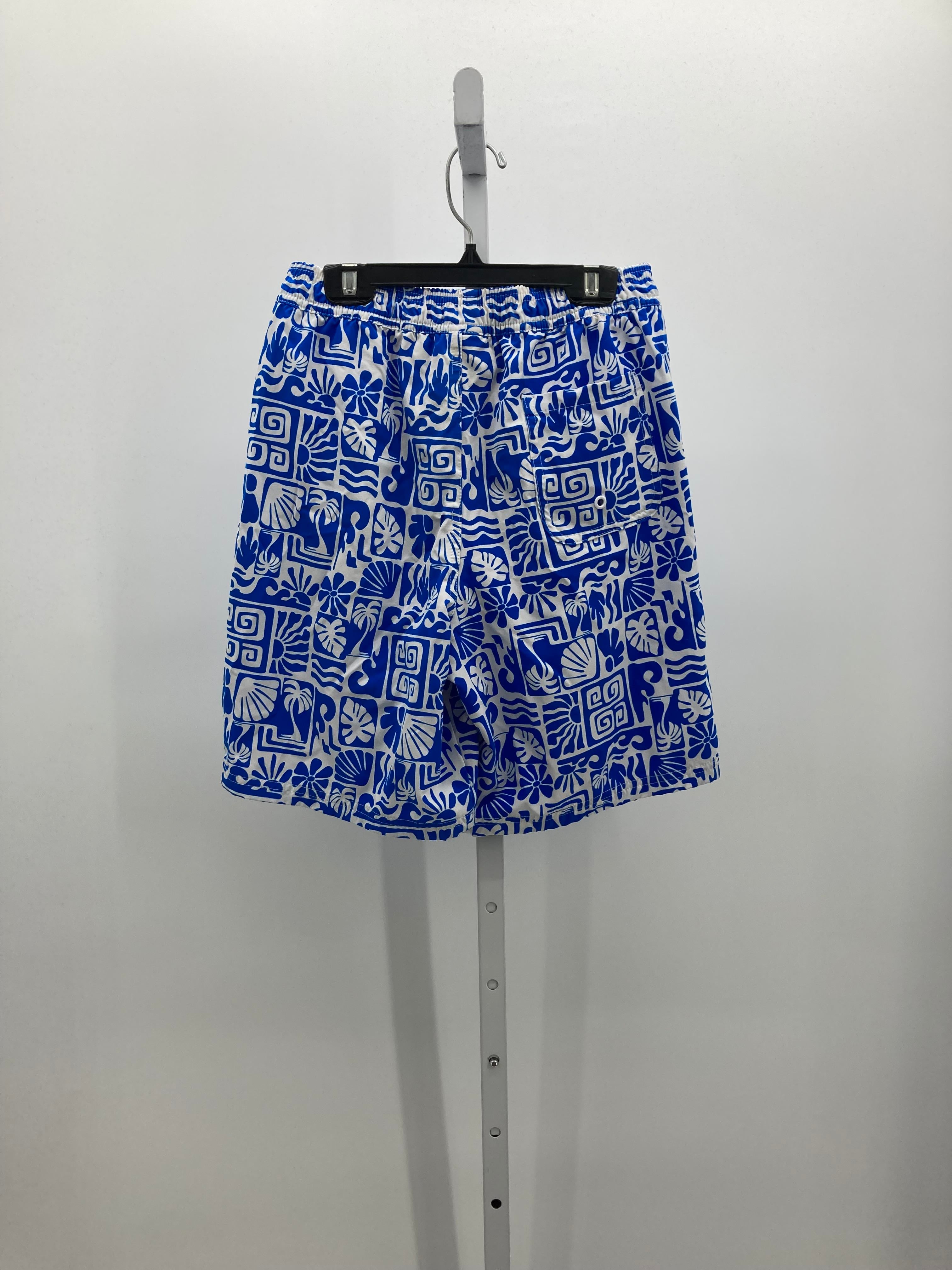 BLUE PATTERN DRAW WAIST