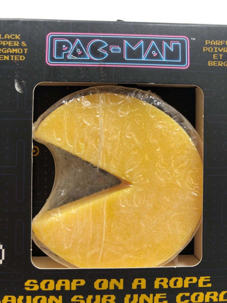 NIB PAC-MAN SOAP ON A ROPE.