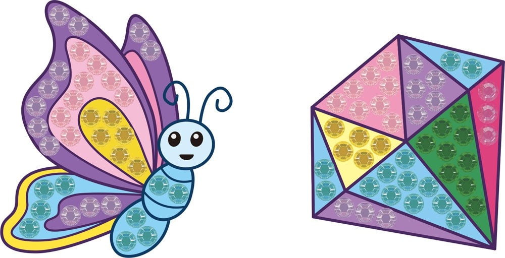 New - Diamond Dotz Big Dotz Sticker - Butterfly Sparkle