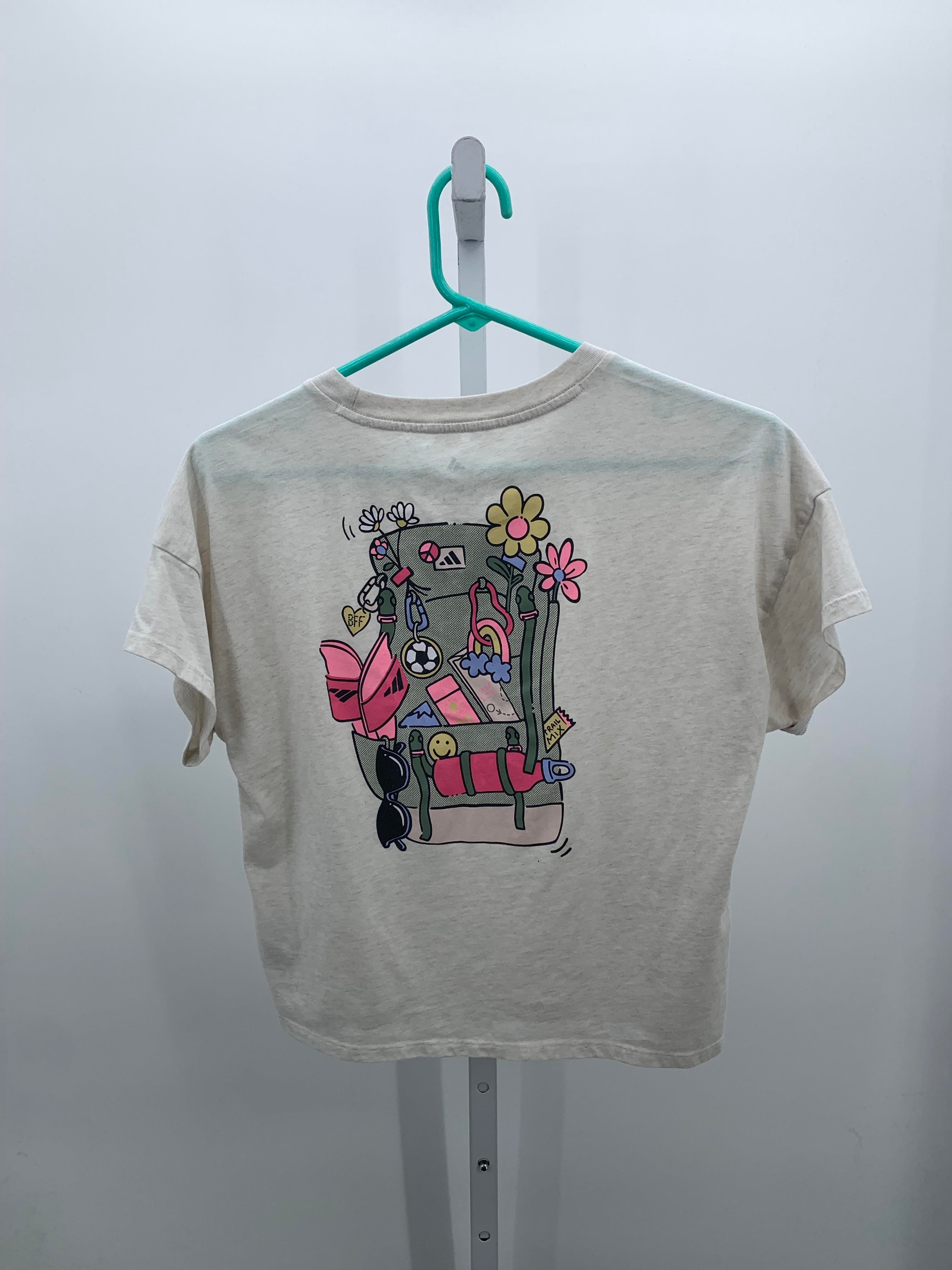 Adidas Size 14 Girls Short Sleeve Shirt