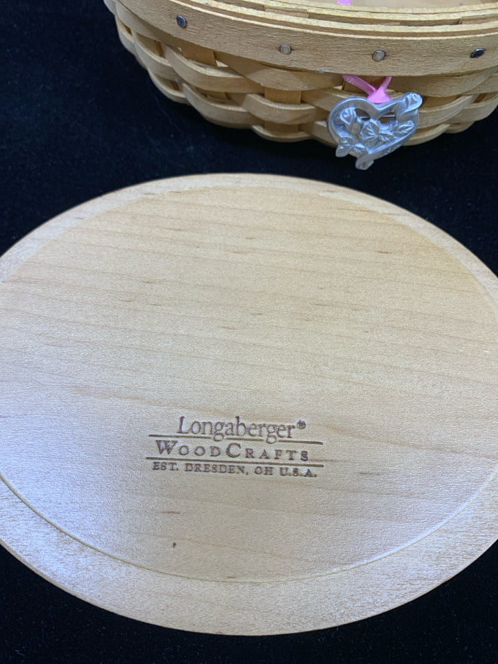 2003 HOPE PIN BASKET W/LID AMERICAN CANCER SOCIETY.