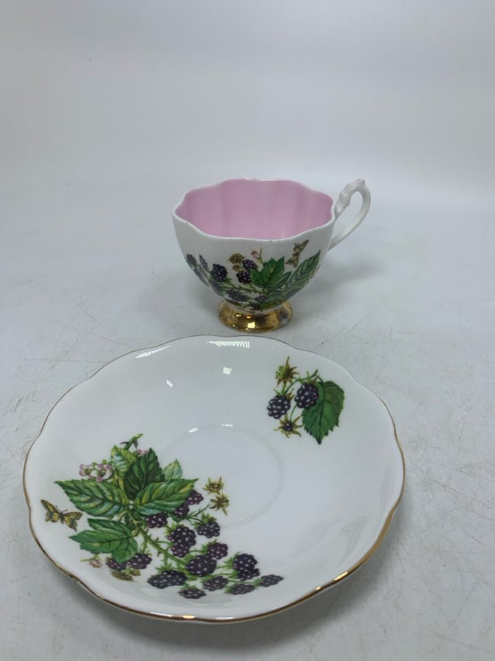BLACKBERRIES W/ INSIDE GOLD RIM.