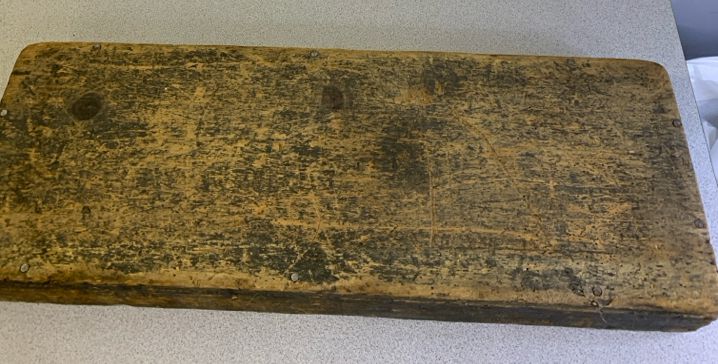 LARGE RUSTIC WOOD TRAY.