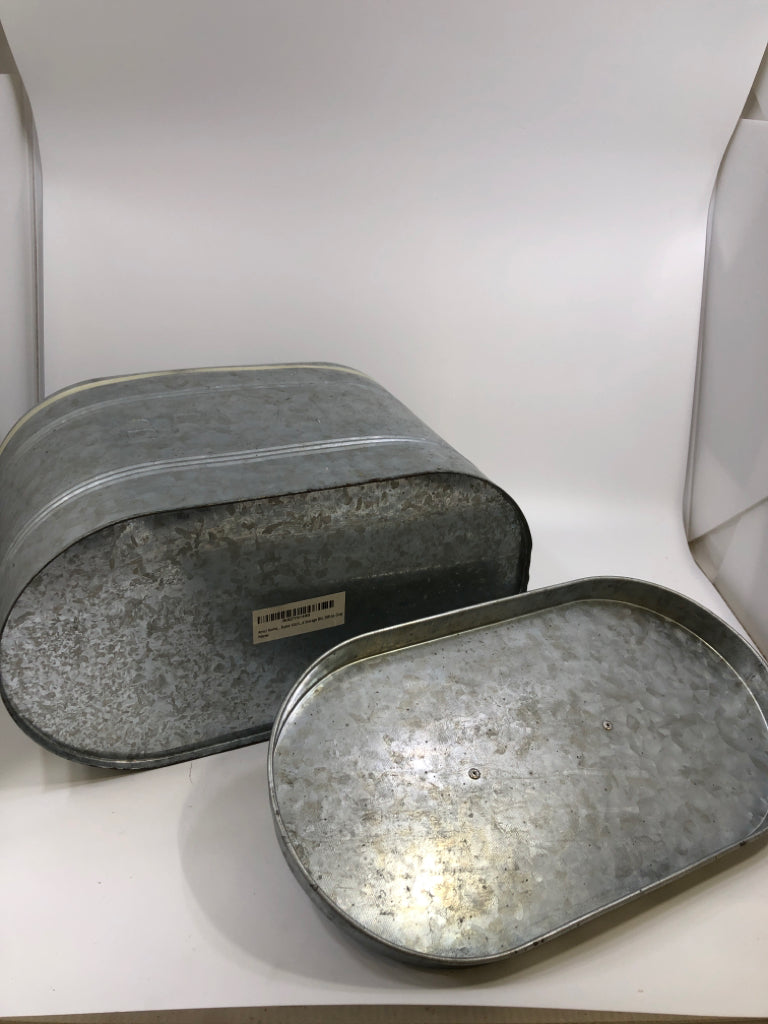 METAL STORAGE/ BREAD BOX.