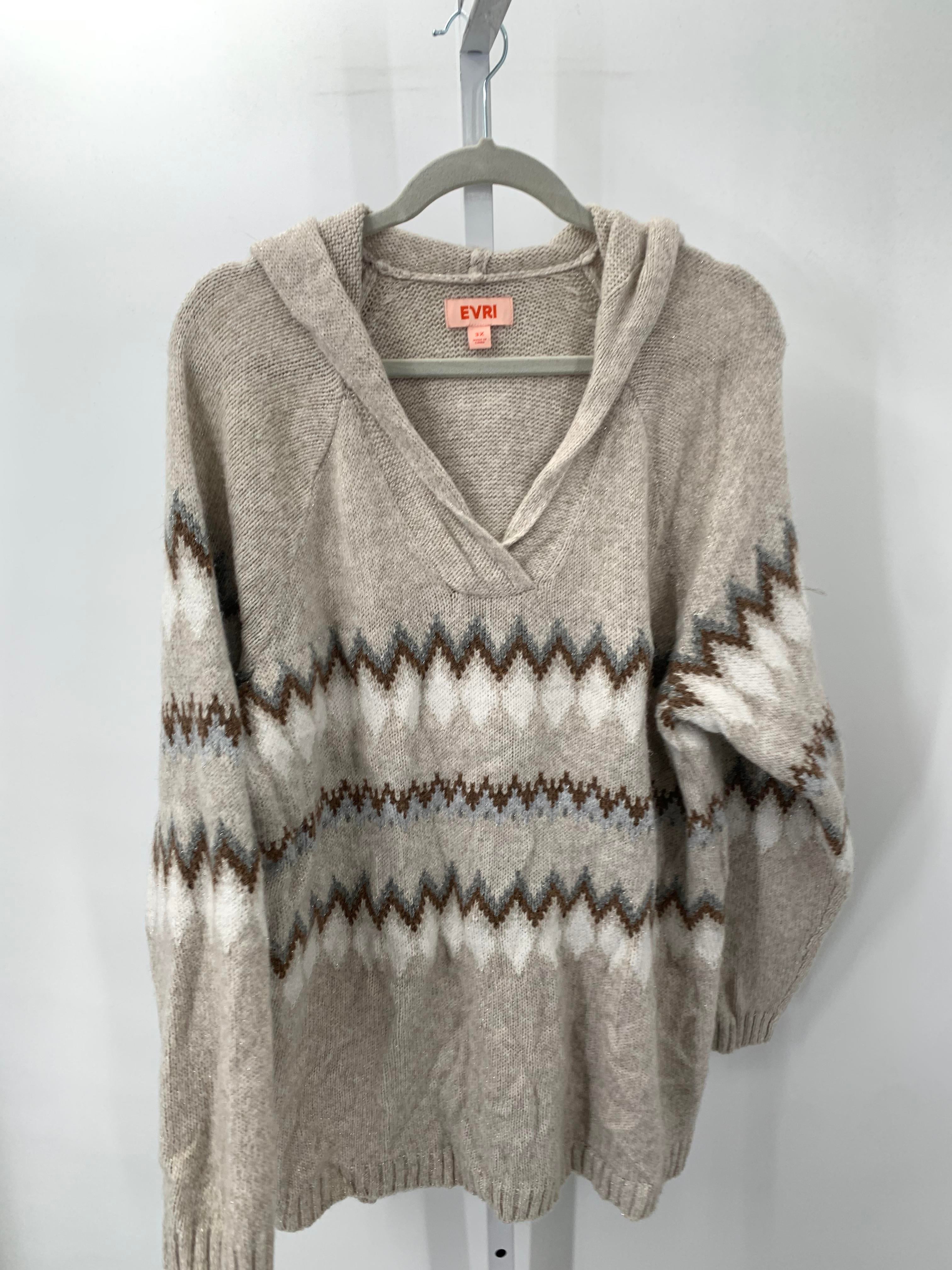Size 3X Womens Long Slv Sweater