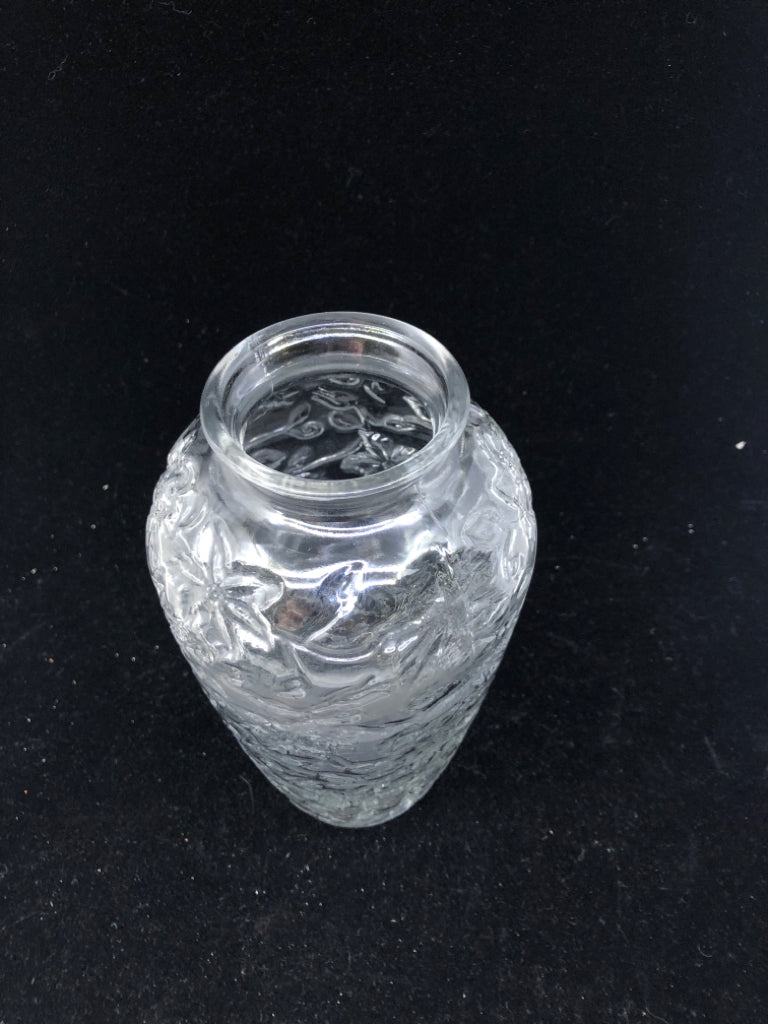 GLASS FANTASIA CRYSTAL FLORAL VASE.