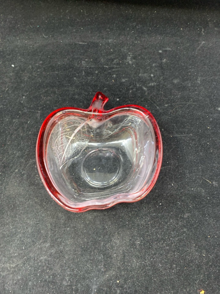 RED RIM APPLE BOWL.