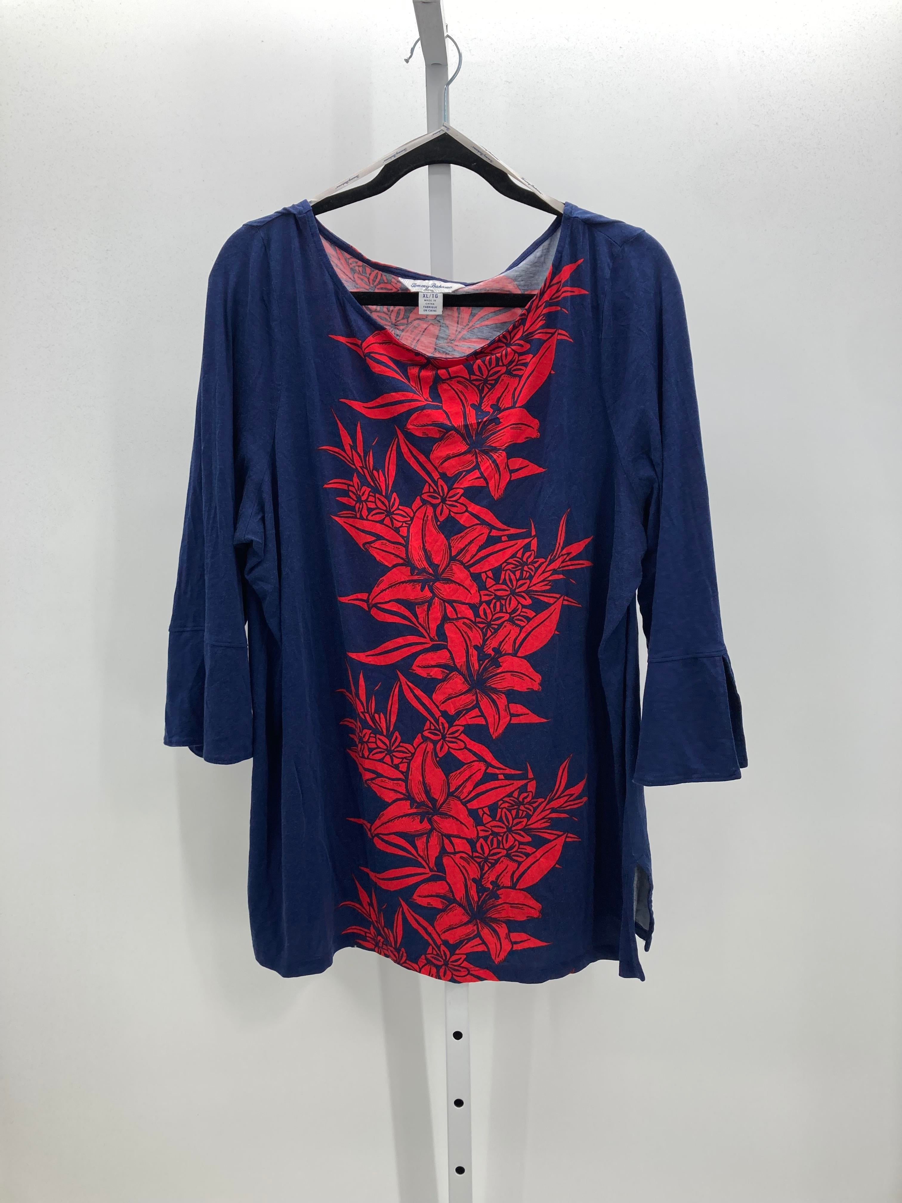Tommy Bahama Size Extra Large Misses 3/4 Sleeve Shirt