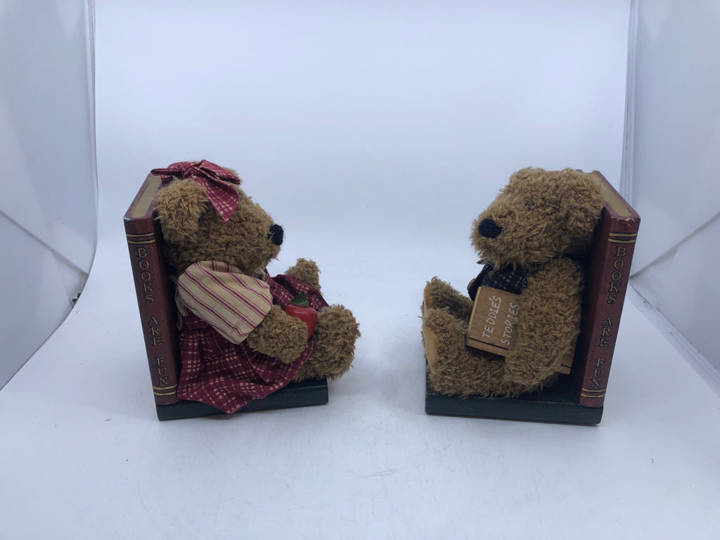 BOOKS/BEARS BOOKENDS "BOOKS ARE FUN"