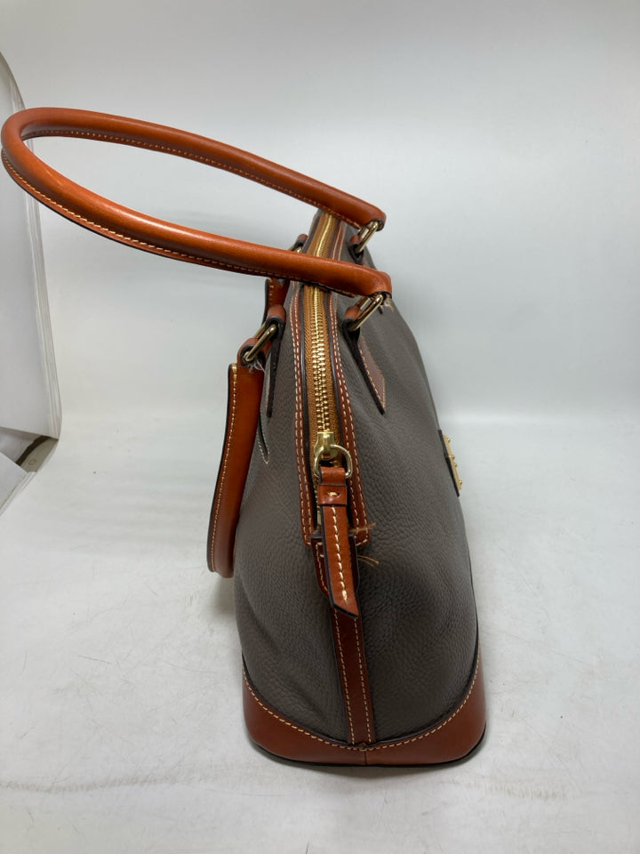 Dooney & Bourke Pebbled Leather Zip Top Satchel
