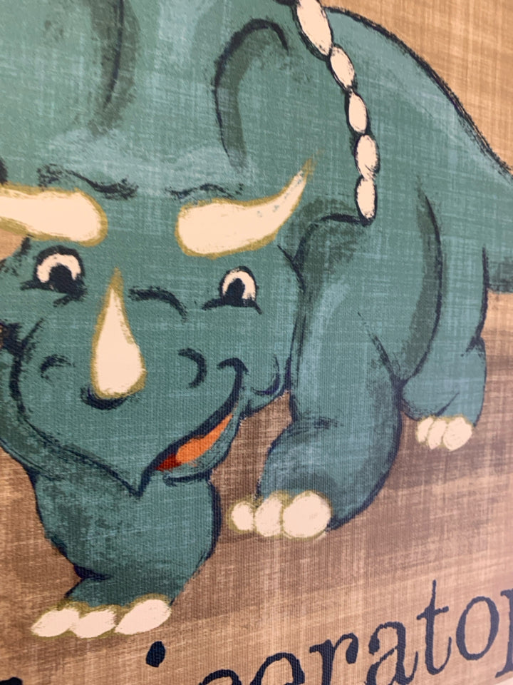 TRICERATOPS CANVAS WALL ART.