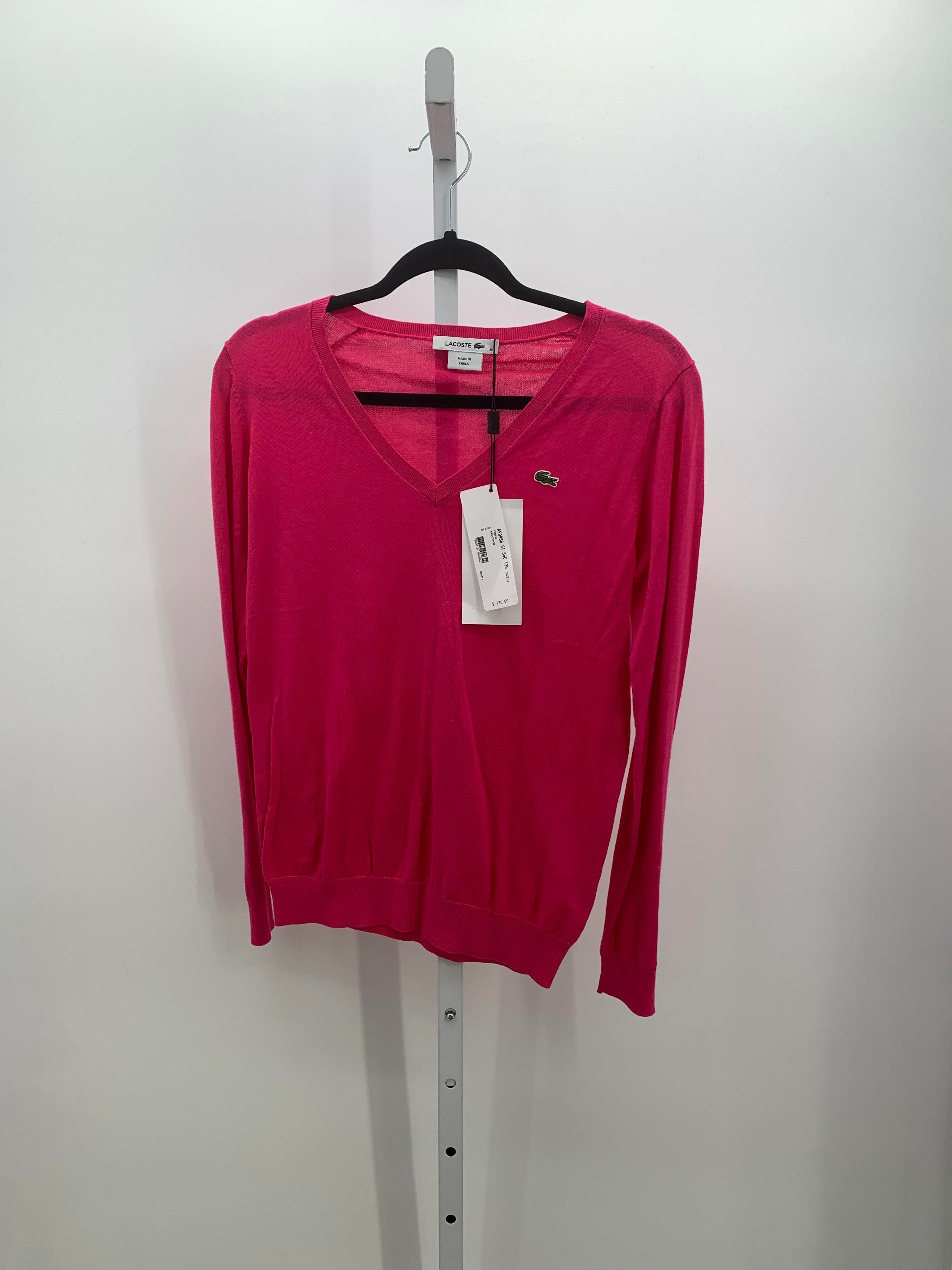 Lacoste Size 4 Misses Long Slv Sweater