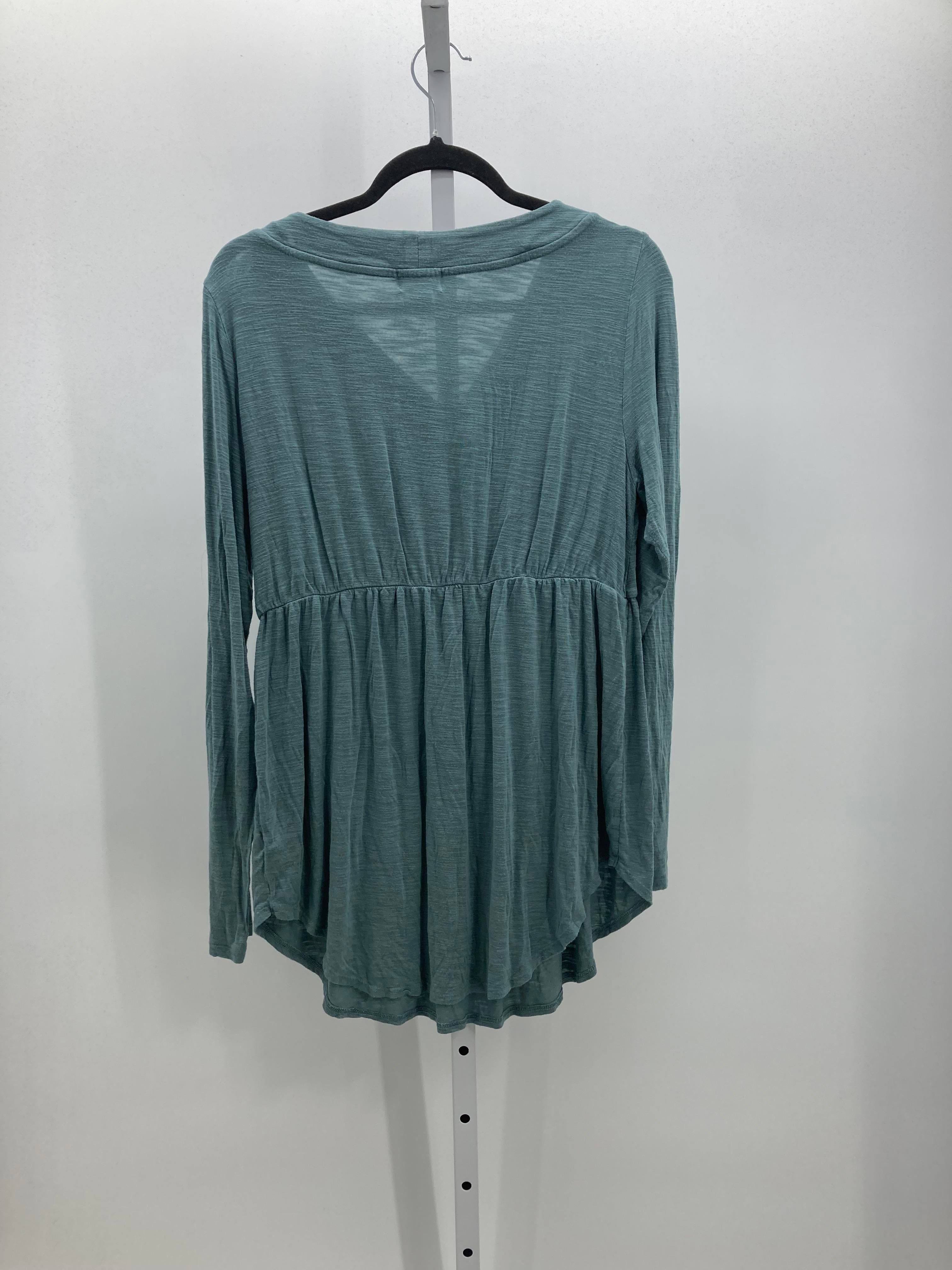Old Navy Blue Size Large Maternity Long Sleeve Shirt