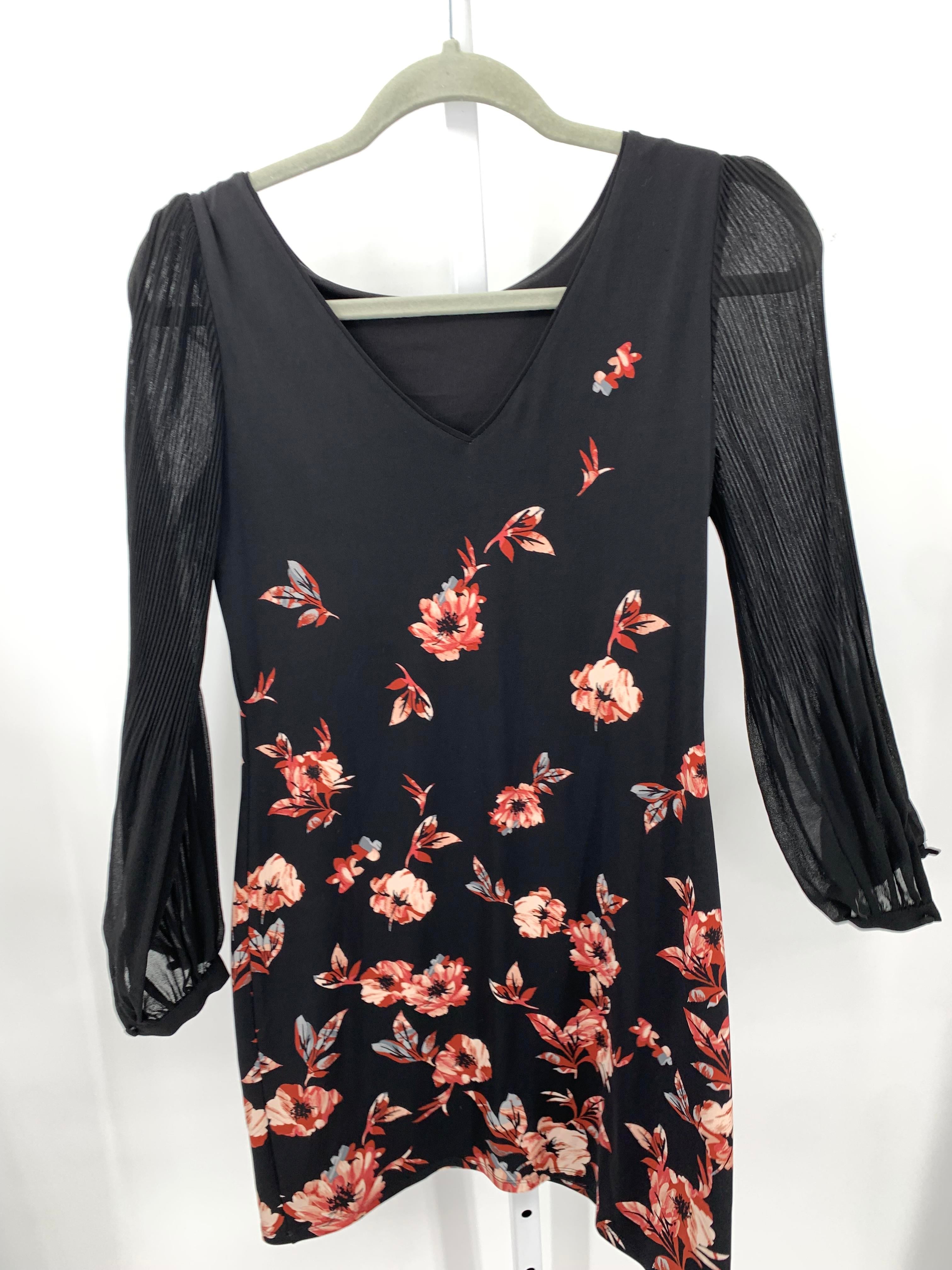 White House Black Size X Small Petite Petite Long Sleeve Dress