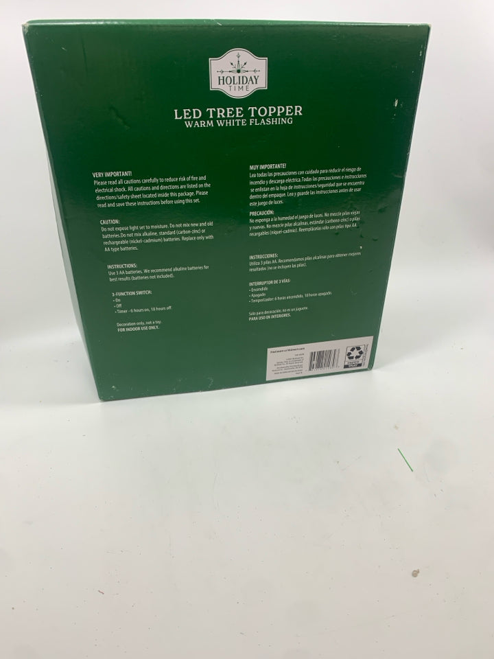 NIB LED STAR TREE TOPPER.
