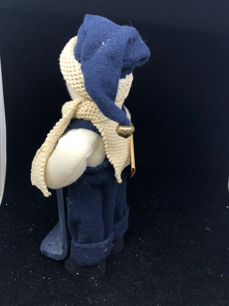 PLUSH SNOWMAN W SKIS AND CALENDAR.