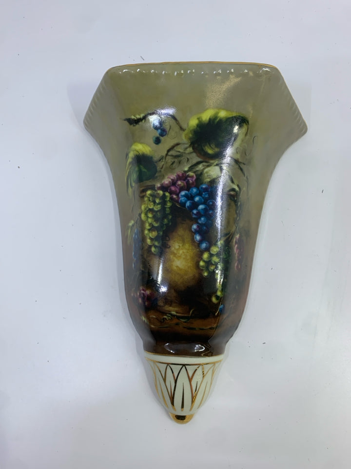 VINEYARD BLESSINGS CERAMIC WALL VASE.