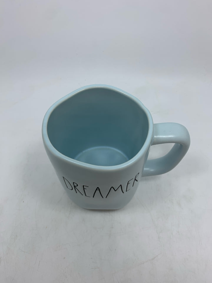 RAE DUNN BLUE DREAMER MUG.