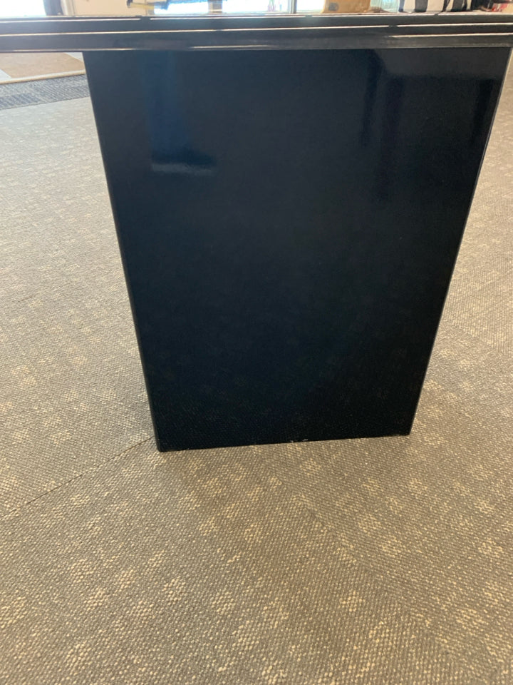 CONTEMPORARY BLACK TABLE.