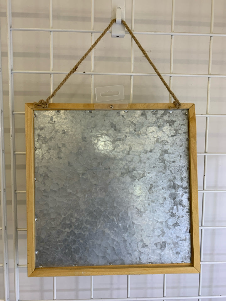 GALVANIZED METAL MAGNET WALL HANGING.