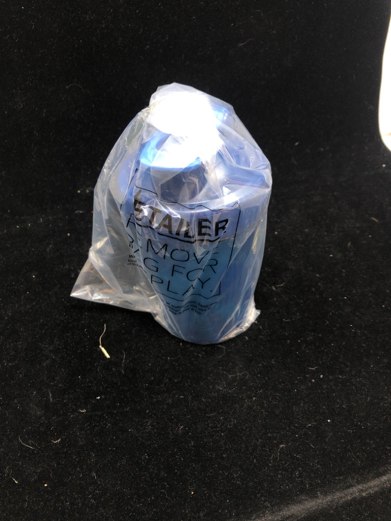 NIP BLUE PLASTIC SHAKER BOTTLE.