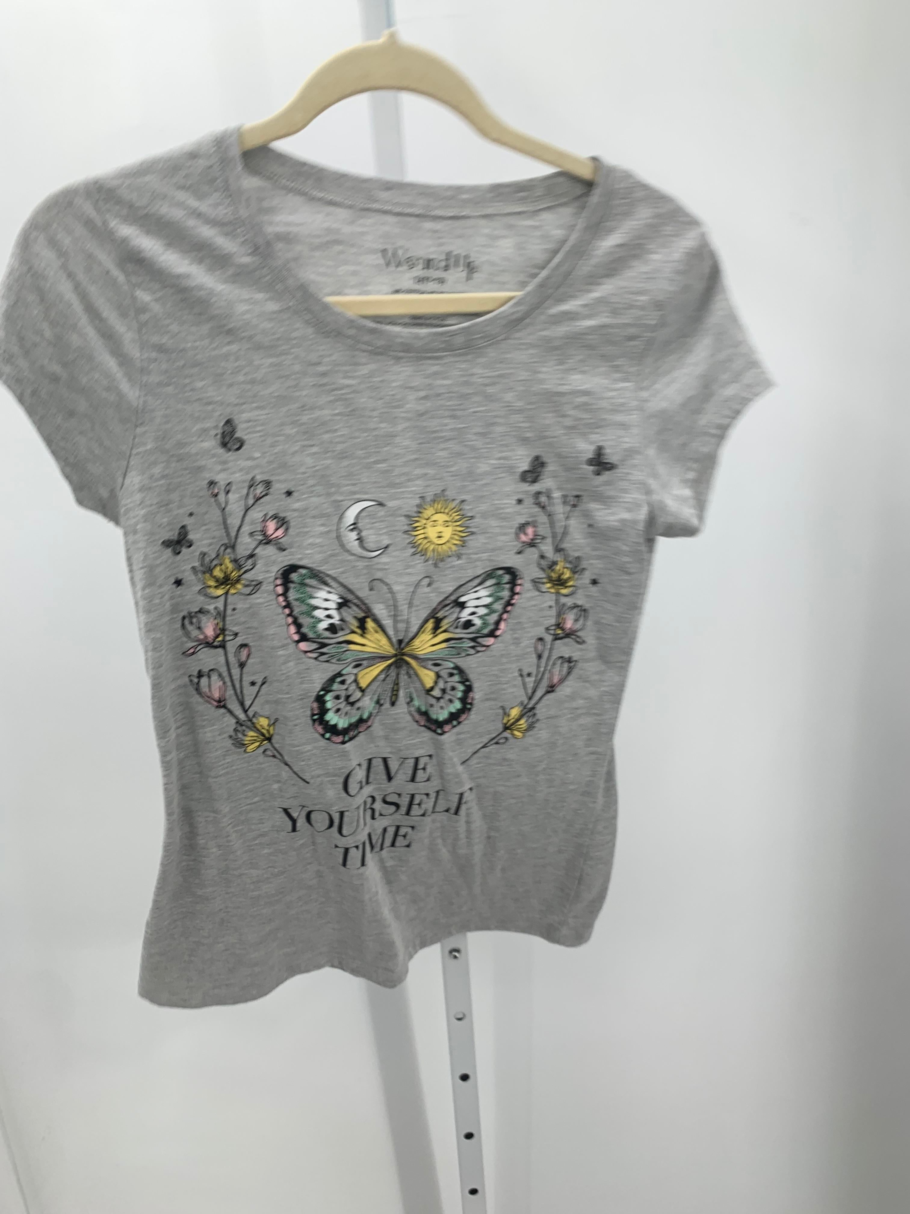 Wound Up Size Large Juniors Short Sleeve Shirt