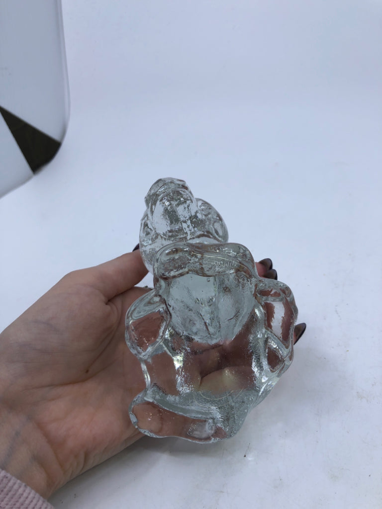 VTG GLASS SITTING DONKEY.