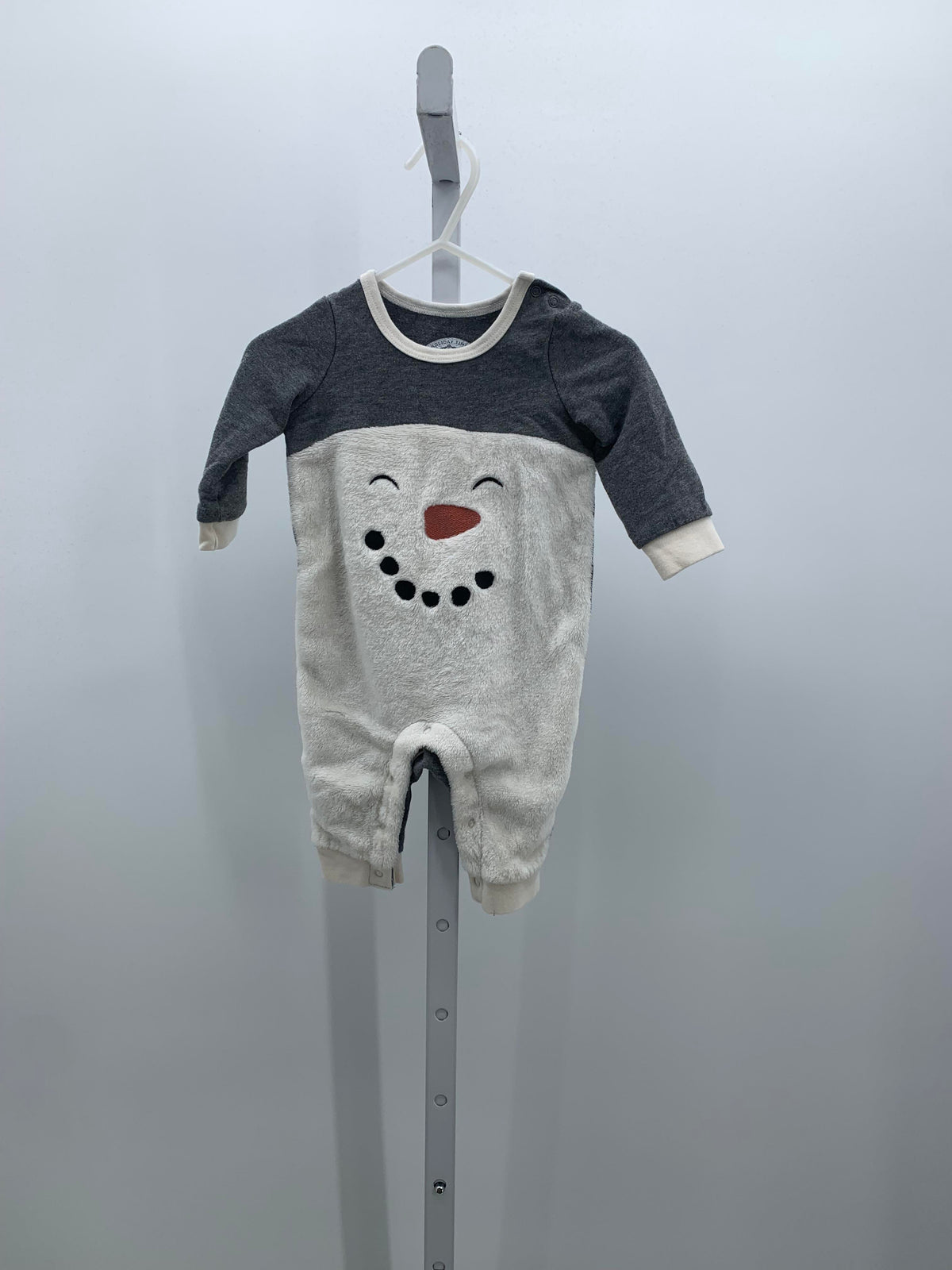 LONG SLV ROMPER SNOW MAN.