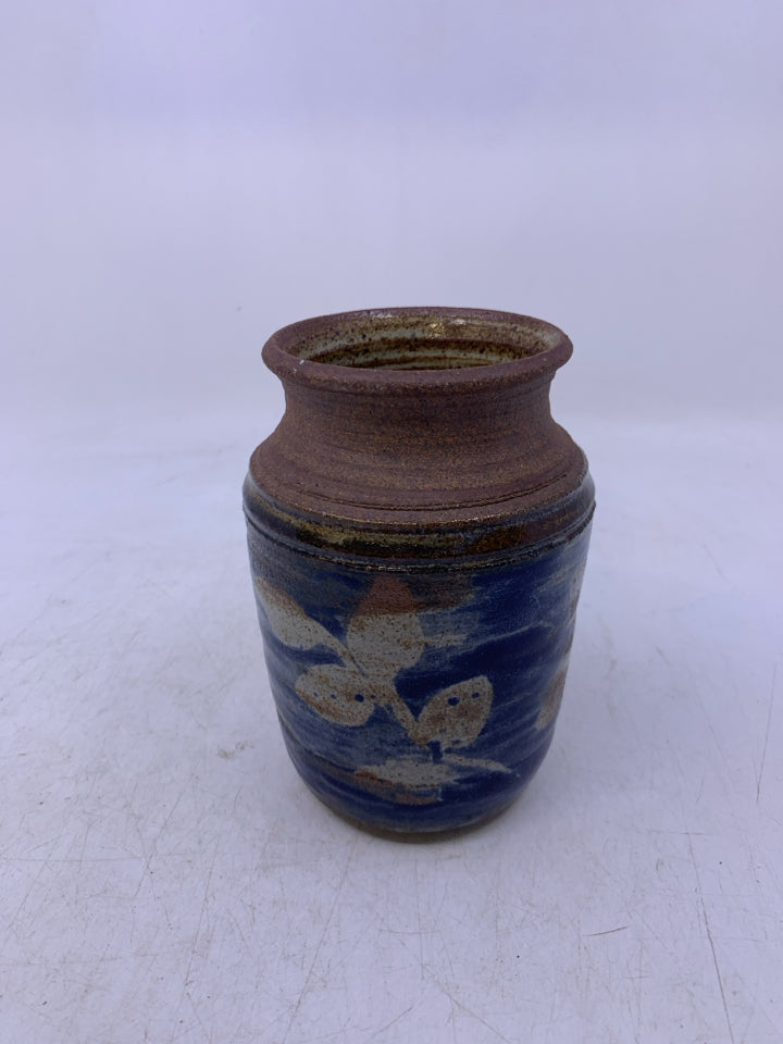 DARK BROWN POTTERY VASE- KH.