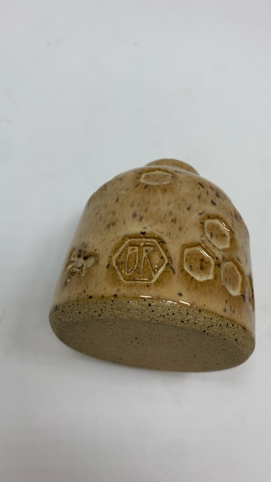 BEE/HONEYCOMB GLAZED BUD VASE.