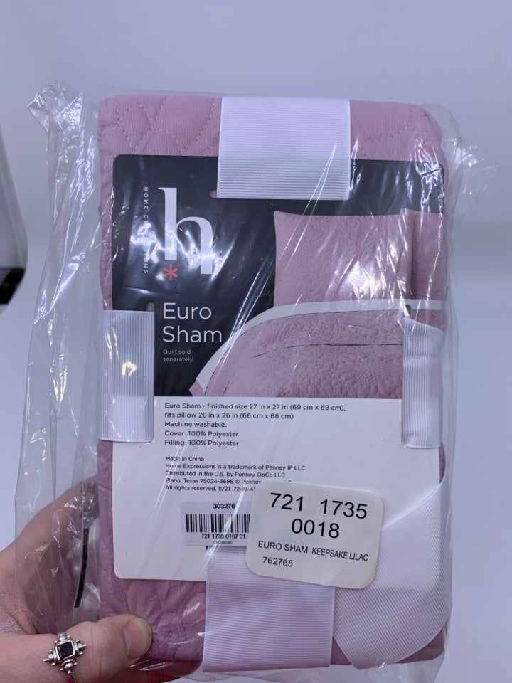 NIP LIGHT PURPLE SOPHIA QUILT PILLOW SHAM.