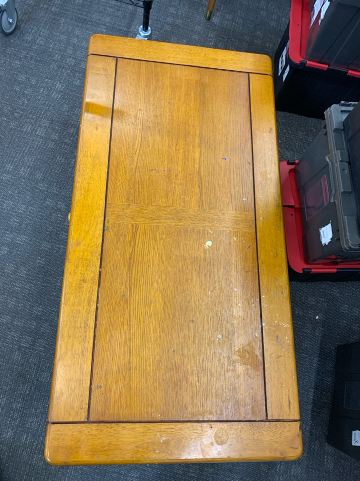 WOOD COFFEE TABLE W DRAWER.