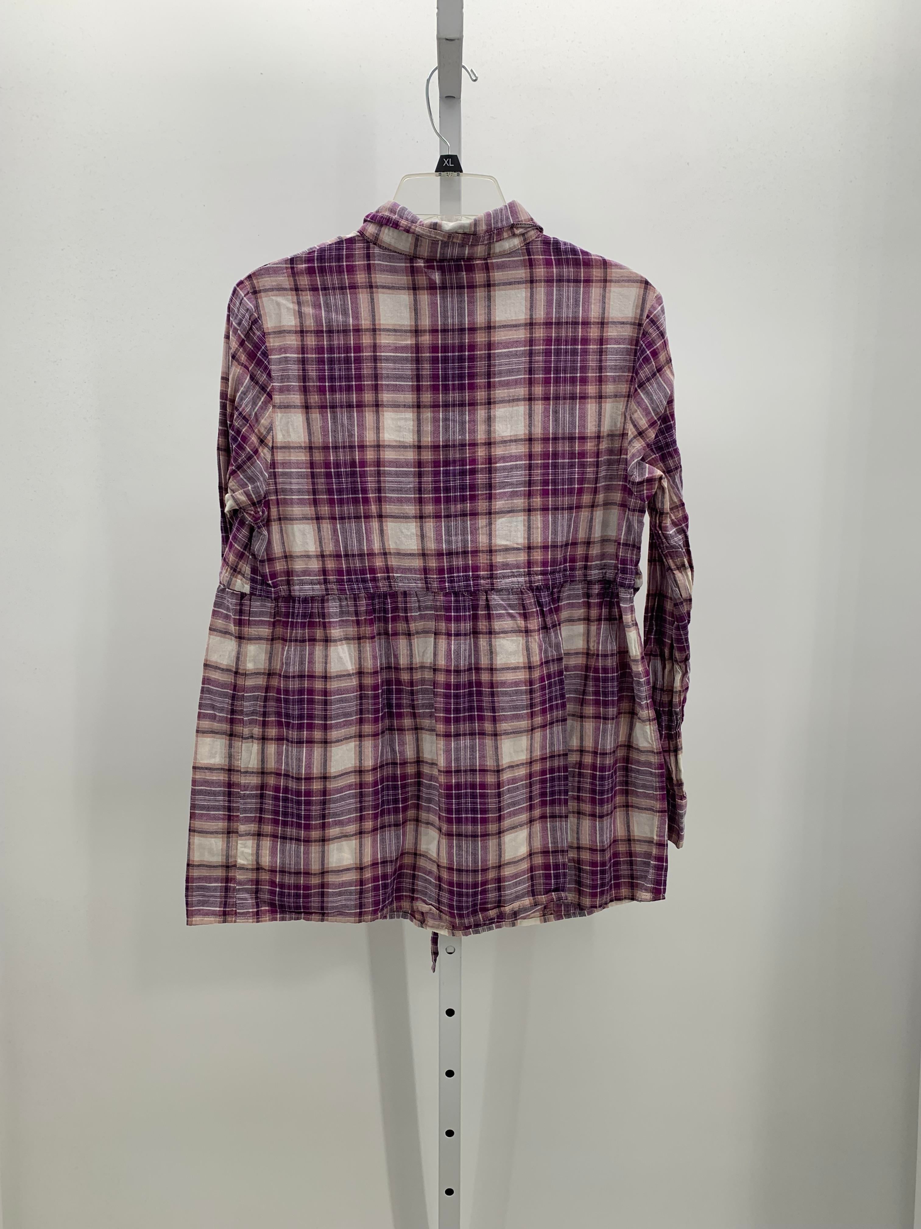 Liz Lange Purple Size Medium Maternity Long Sleeve Shirt