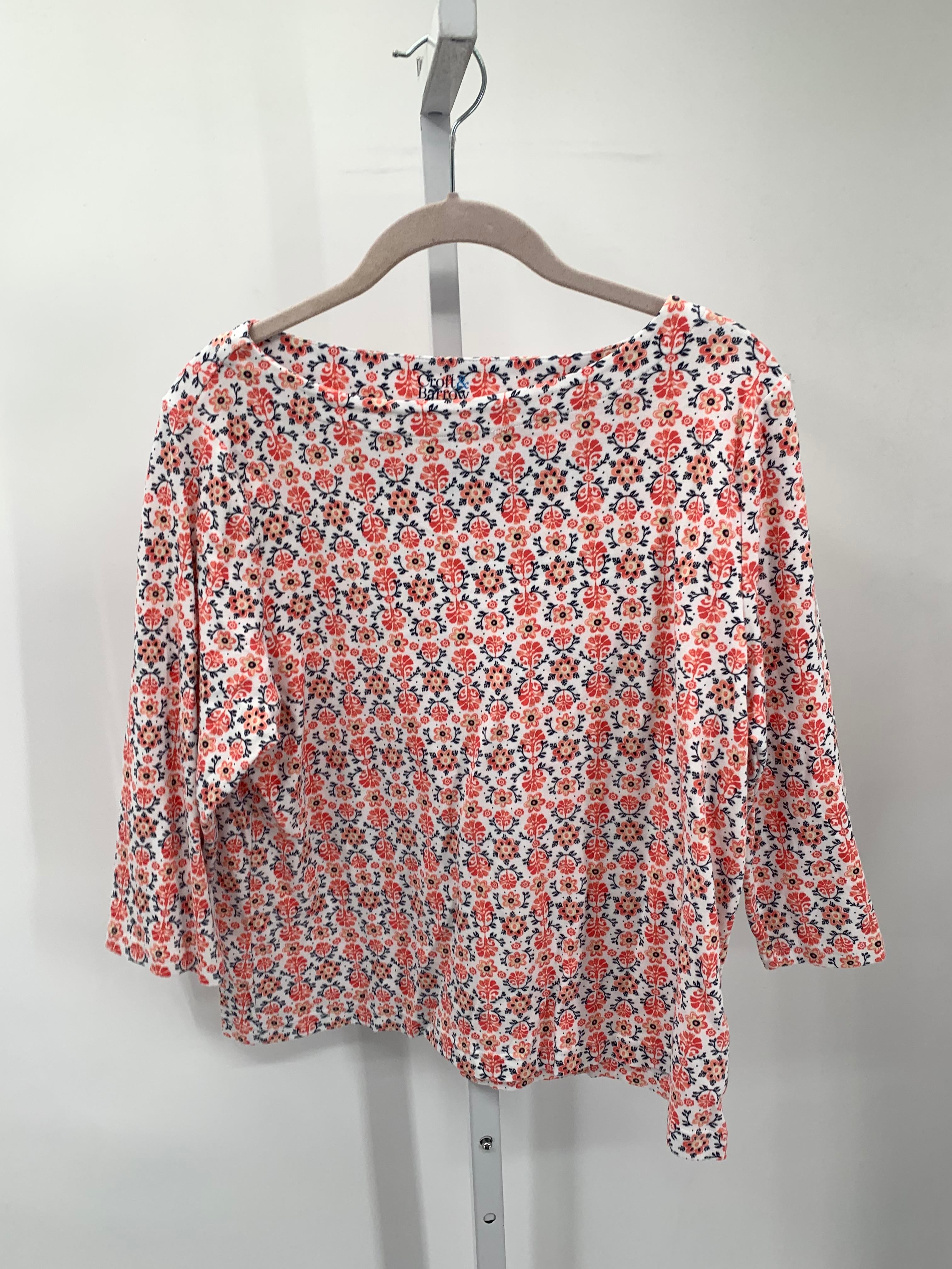 Croft & Barrow Size Large Petite Petite 3/4 Sleeve Shirt