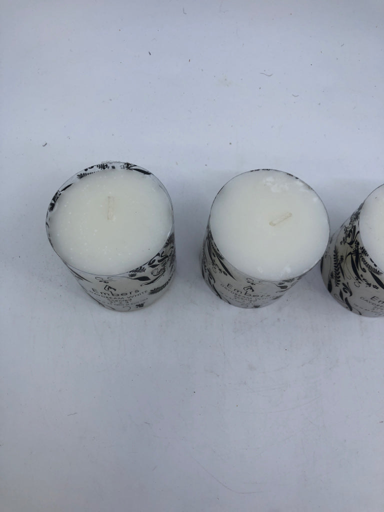 3 SHORT PILLAR CANDLE.