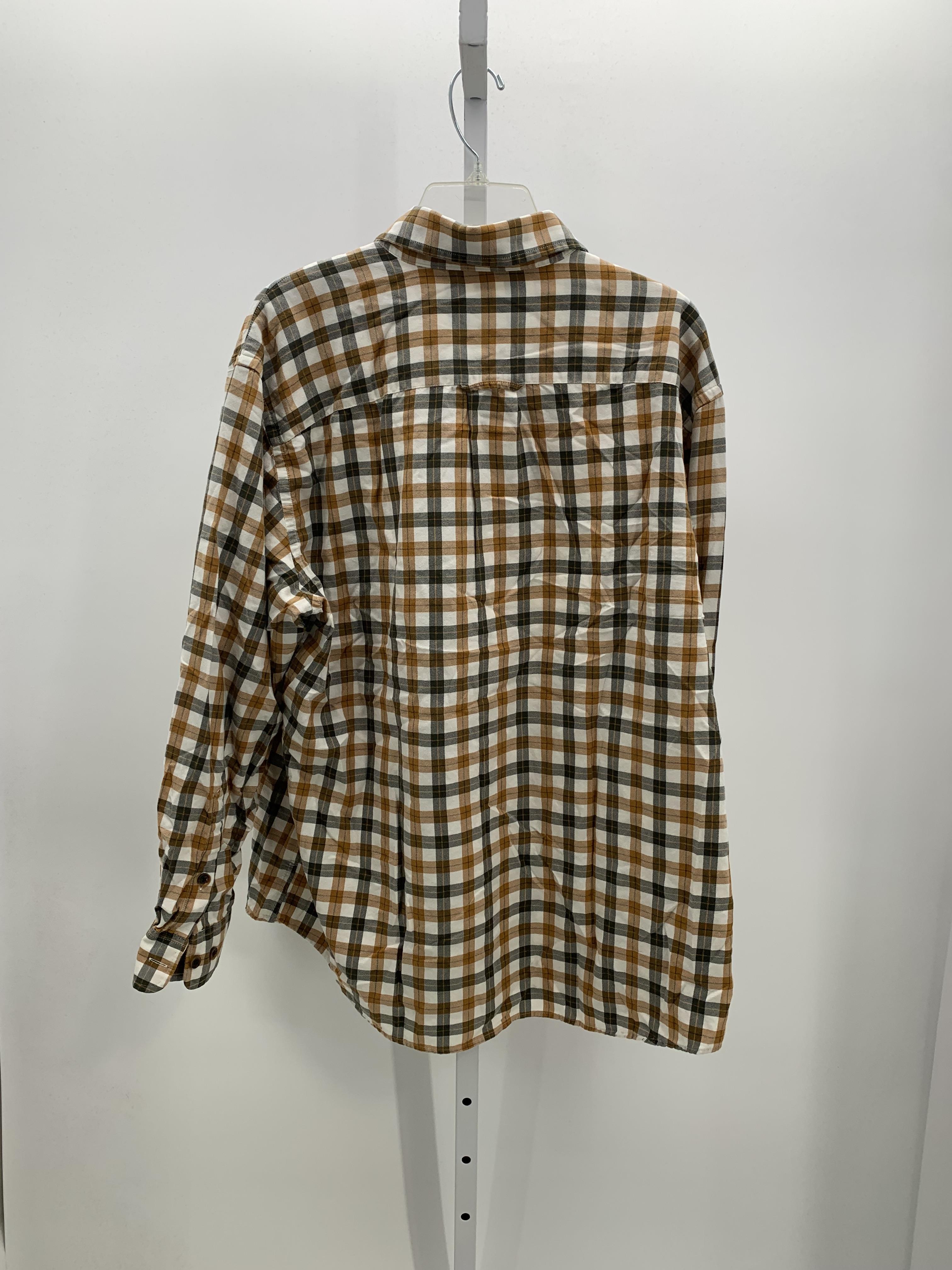 GREEN PLAID BTN DOWN