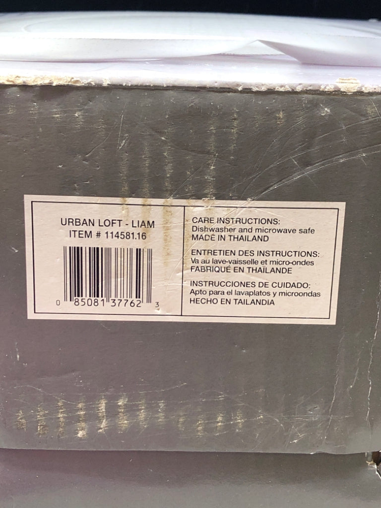 NIB URBAN LOFT DINNERWARE SET SERVICE FOR 4.