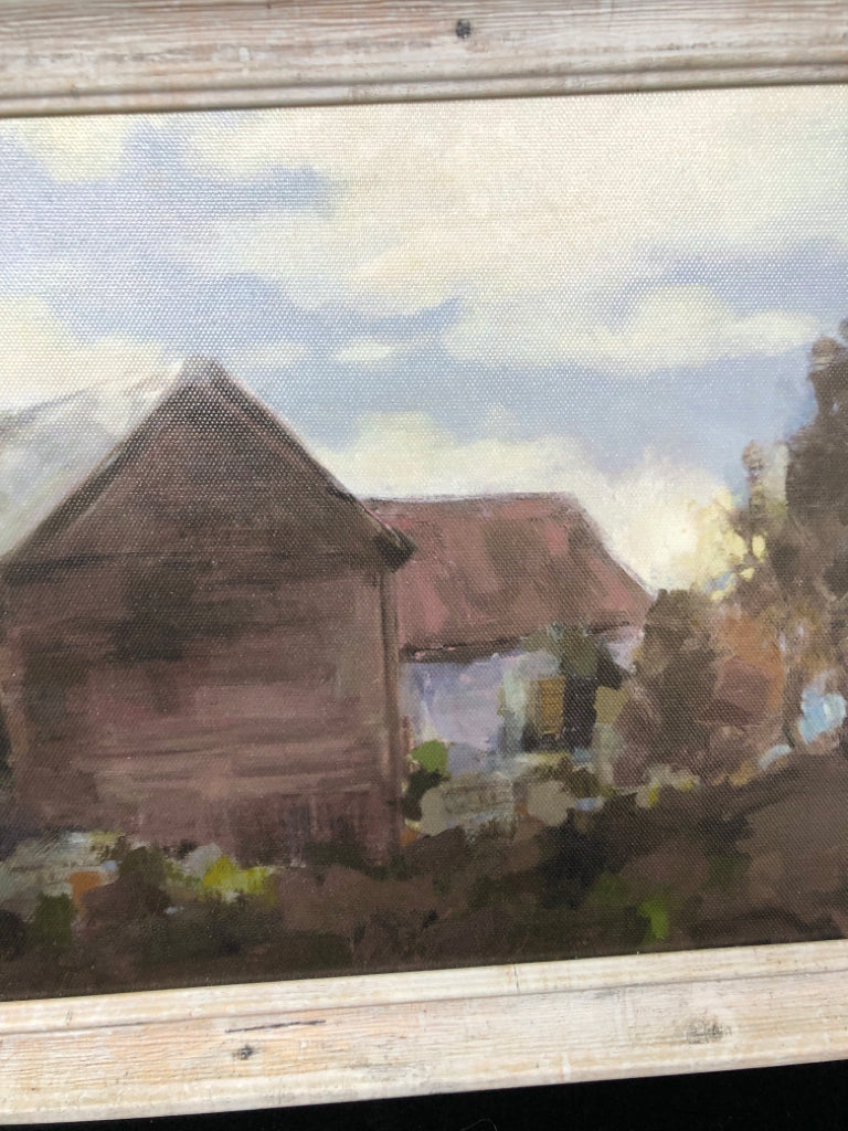 RUSTIC HOUSE FRAMED PRINTED CANVAS.