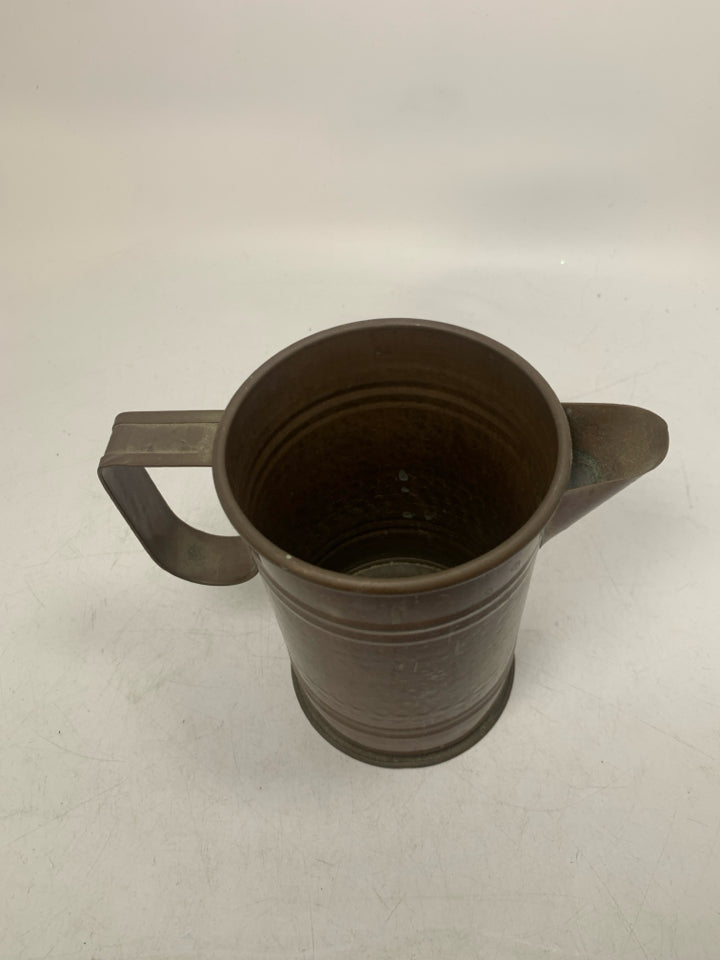 VTG COPPER CYLINDER PITCHER.