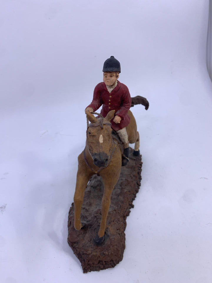 RESIN HORSE RIDER.