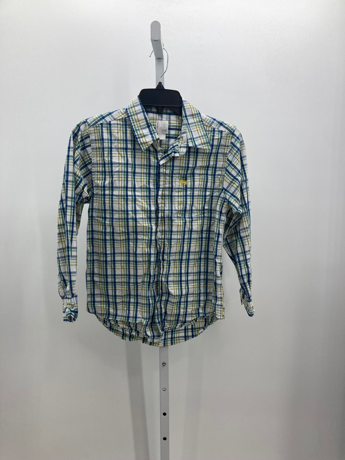 YELLOW GREEN BLUE PLAID