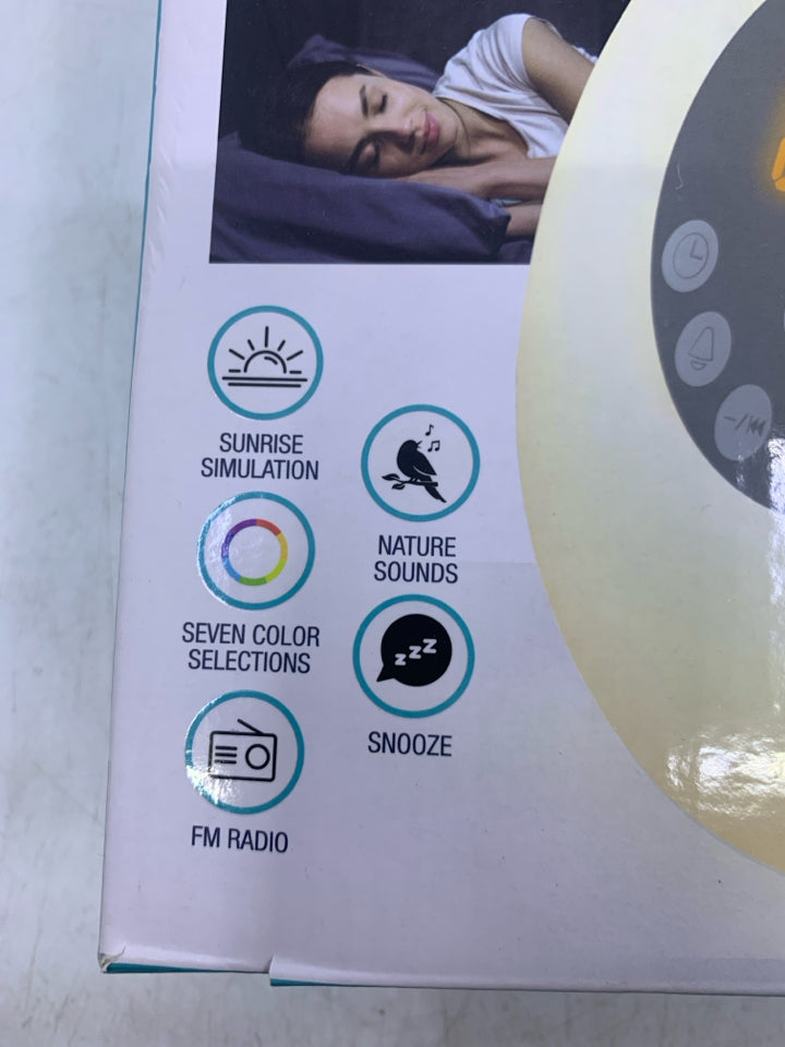 NIB SUNRISE ALARM CLOCK RADIO.