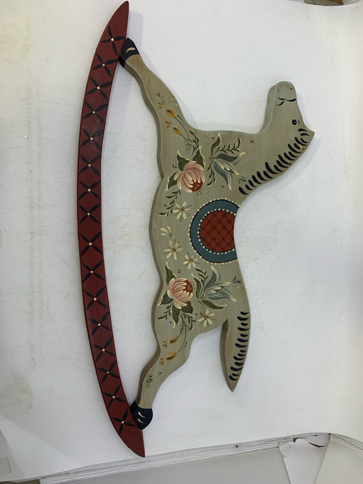PRIMITIVE PAINTED ROCKING HORSE.