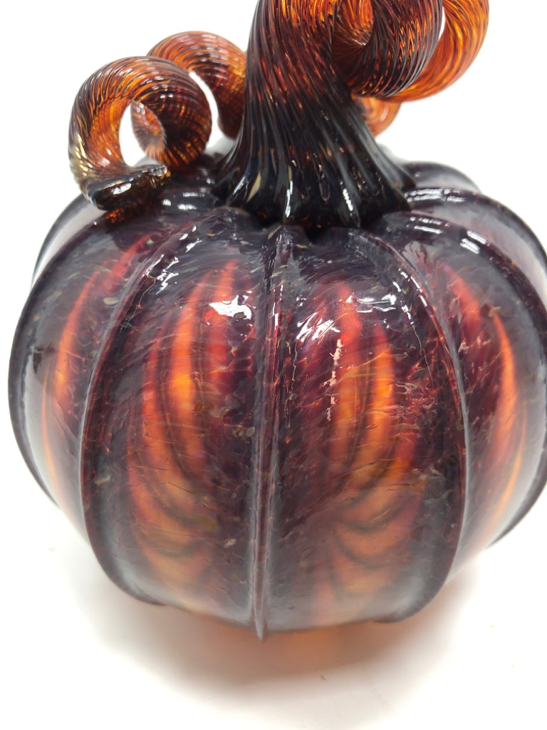 PURPLE STAIN GLASS PUMPKIN.