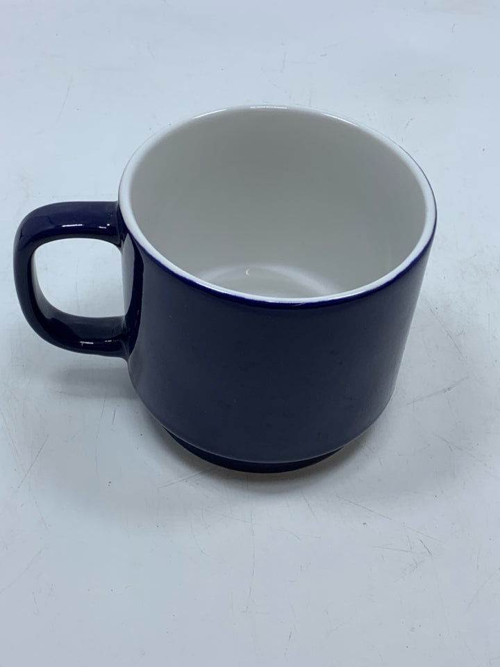 SNUGGLE SEASON BLUE CERAMIC MUG.