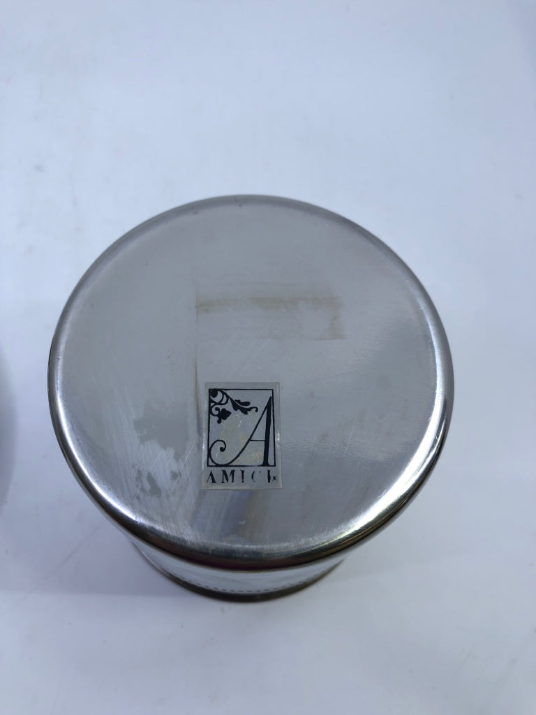 METAL DIMPLED CANISTER.