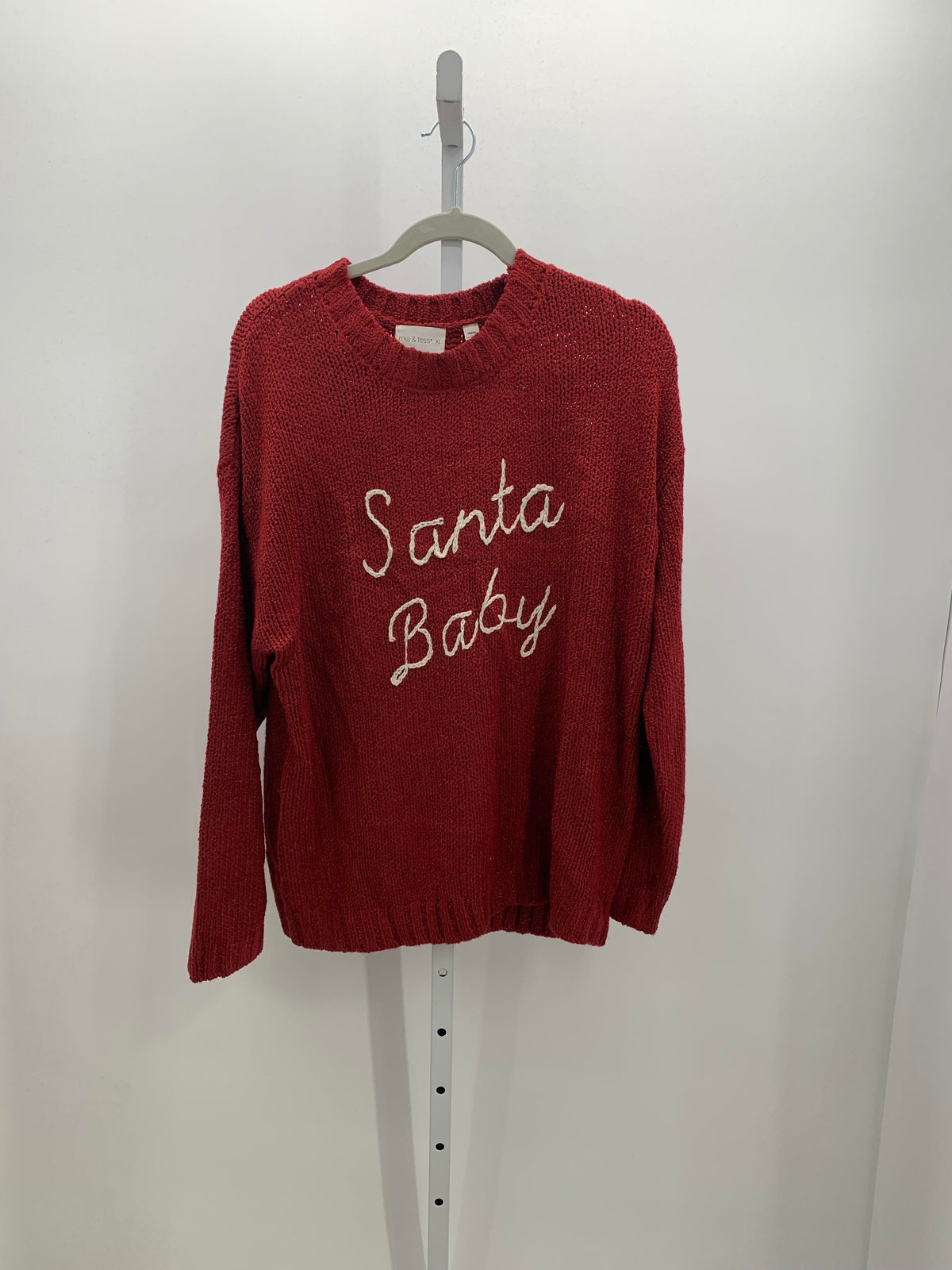 LONG SLV SWEATER SANTA BABY