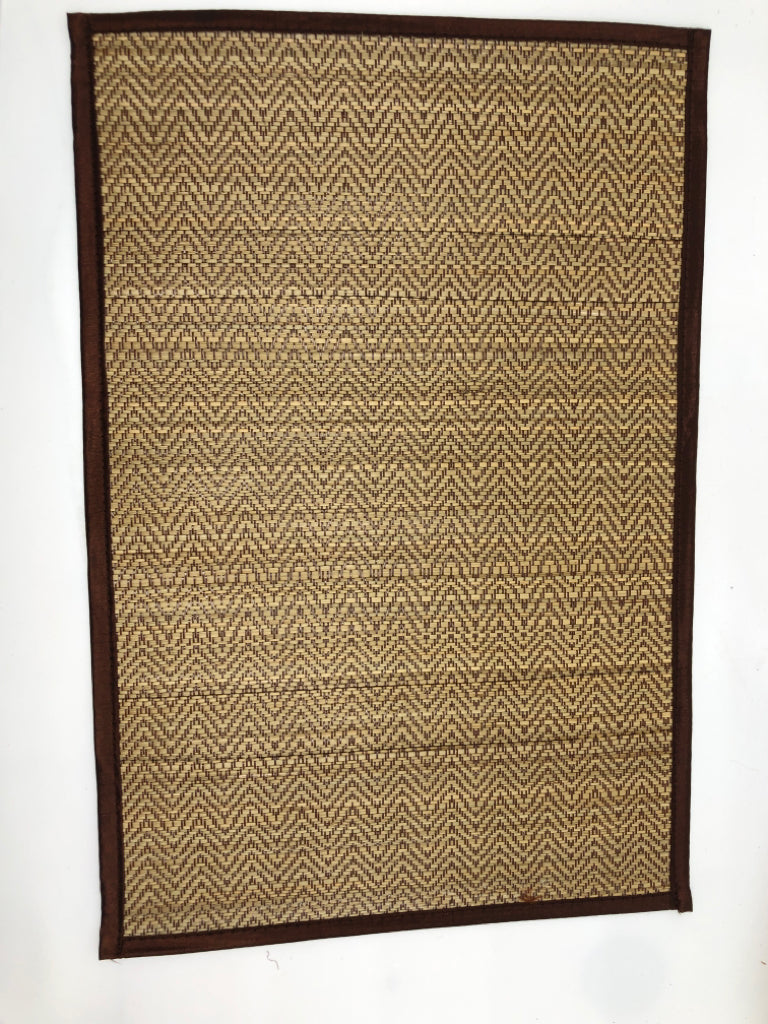 NIP 12PC BROWN ELEPHANT PLACEMATS & COASTERS.